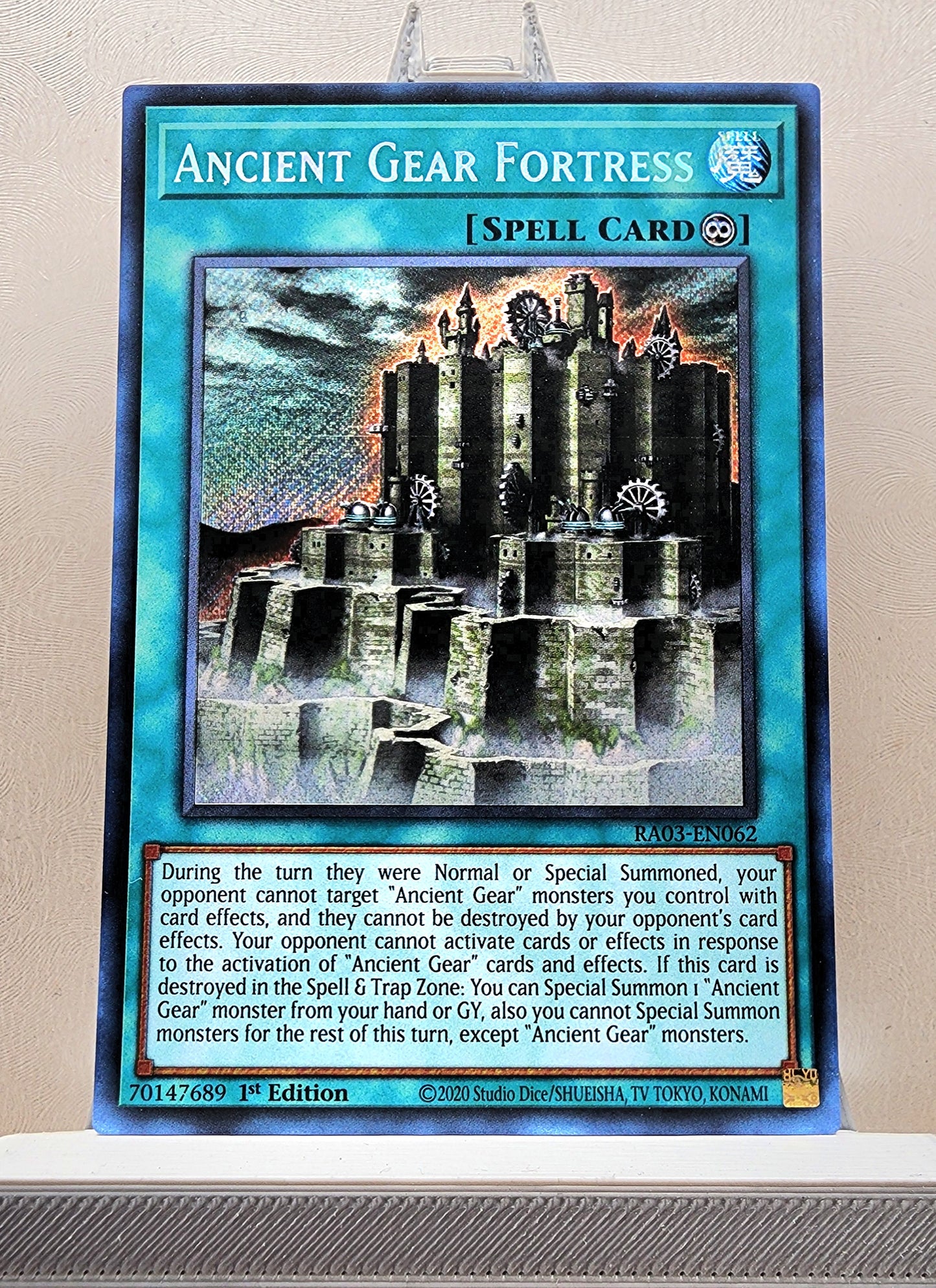 Yugioh! 1x Ancient Gear Fortress (RA03 - Secret Rare) 1st Edition