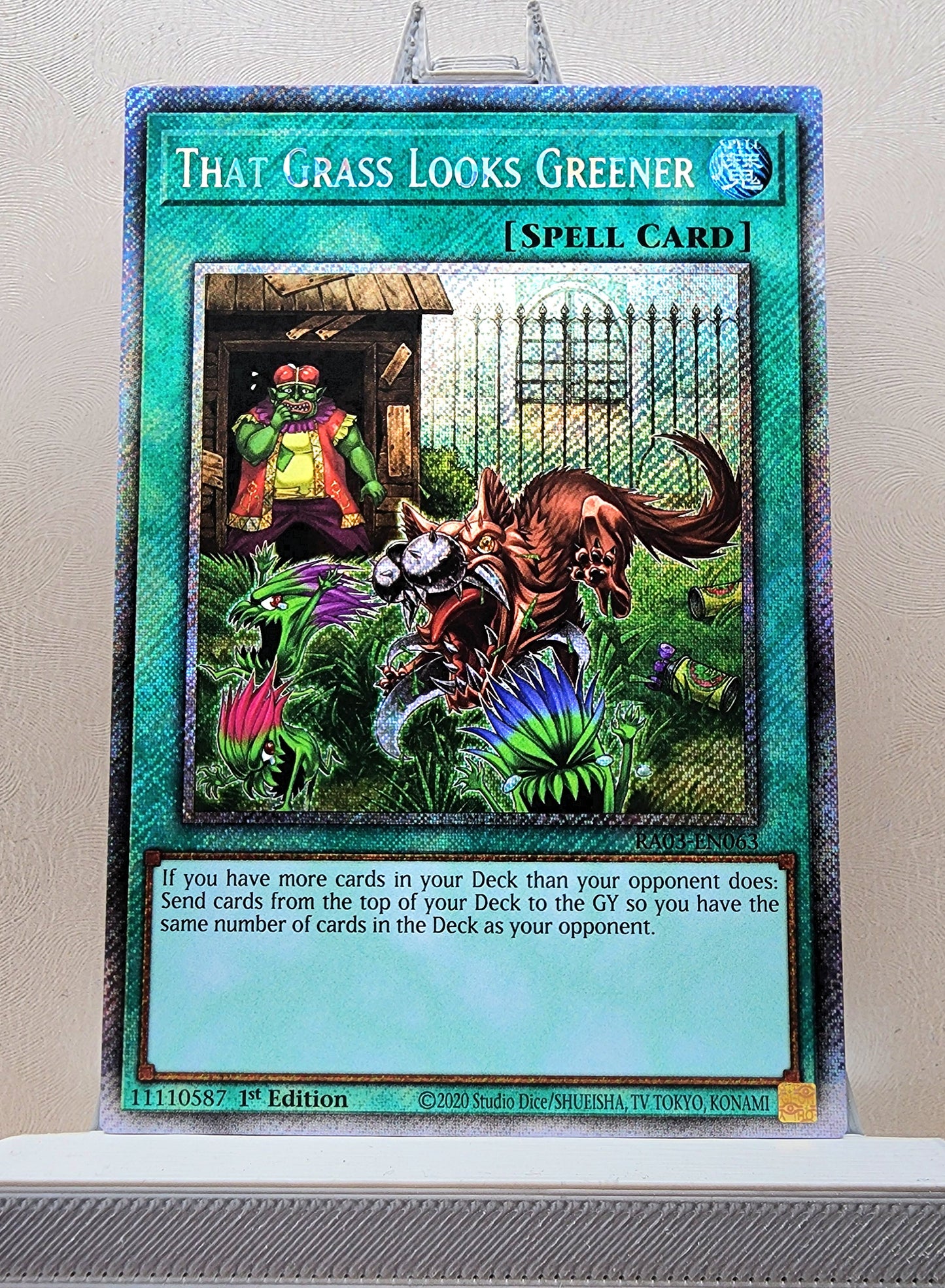 Yugioh! 1x That Grass Looks Greener (RA03 - Platinum Secret Rare) 1st Edition