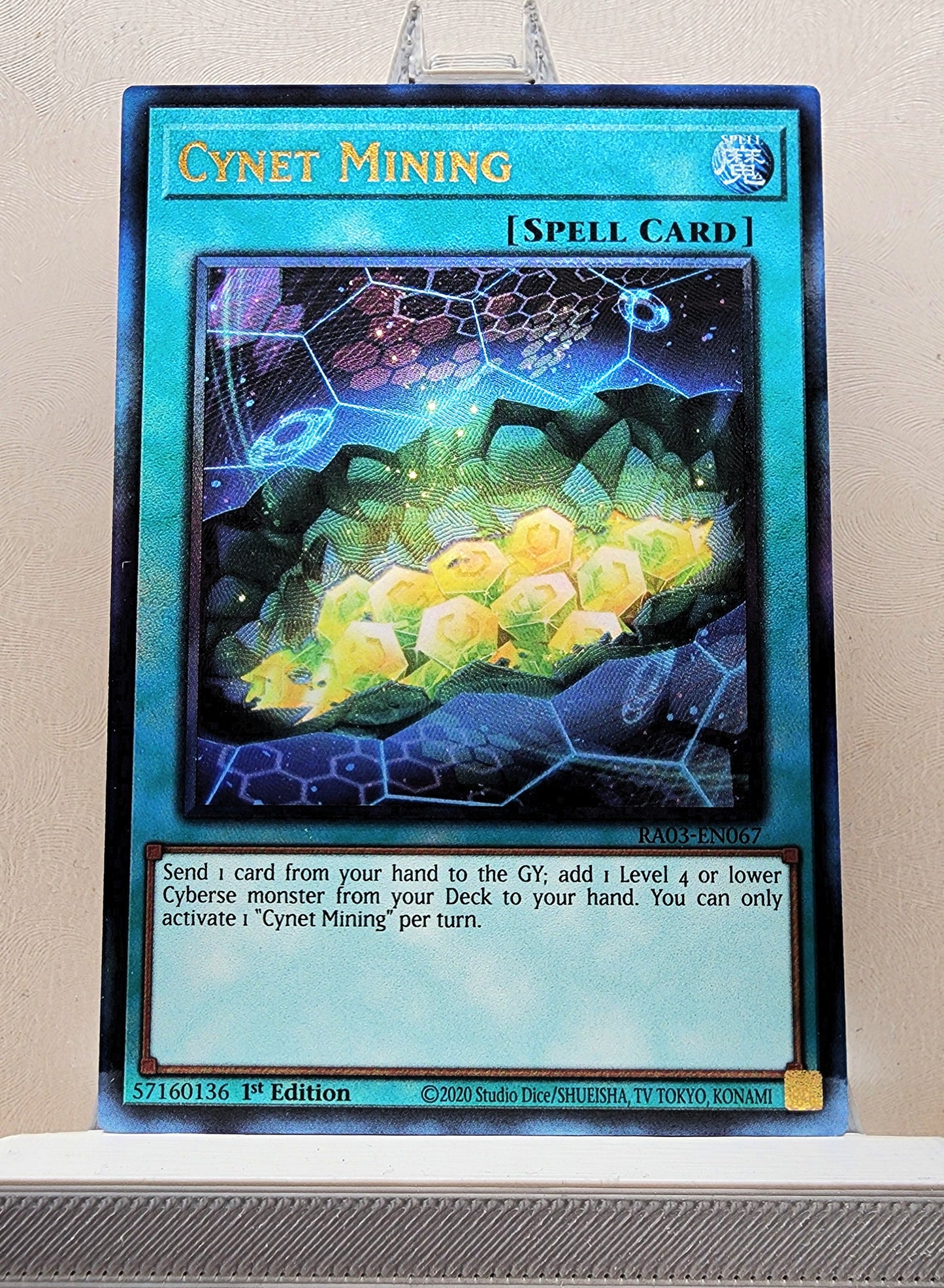 Yugioh! 1x Cynet Mining (RA03 - Prismatic Ultimate Rare) 1st Edition