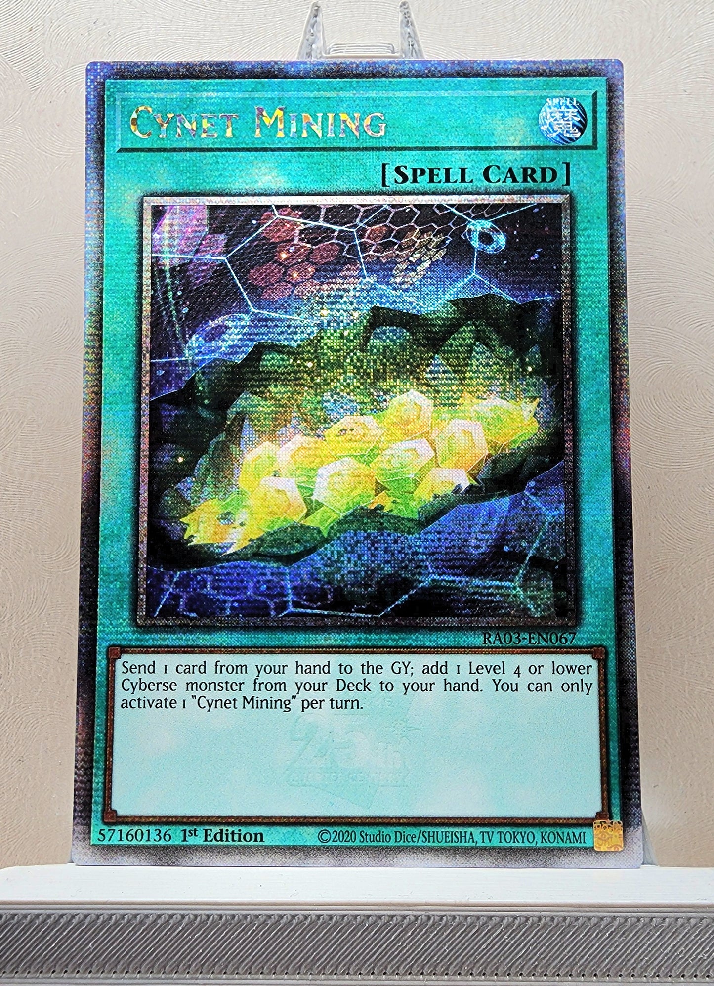 Yugioh! 1x Cynet Mining (RA03 - Quarter Century Secret Rare) 1st Edition