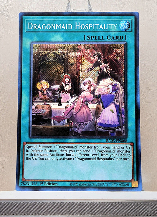 Yugioh! 1x Dragonmaid Hospitality (RA03 - Secret Rare) 1st Edition