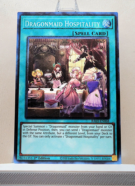 Yugioh! 1x Dragonmaid Hospitality (RA03 - Prismatic Collectors Rare) 1st Edition