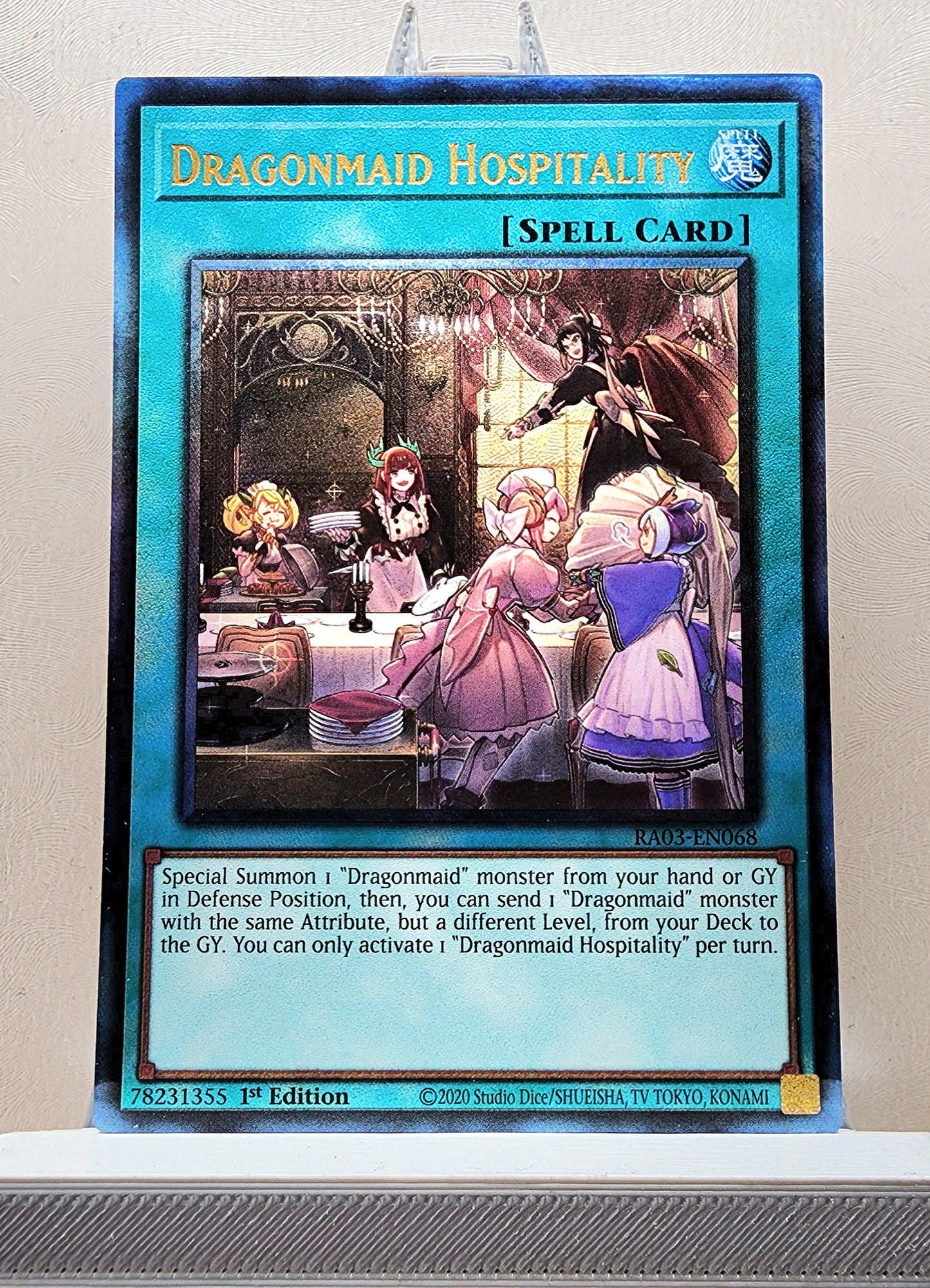 Yugioh! 1x Dragonmaid Hospitality (RA03 - Prismatic Ultimate Rare) 1st Edition