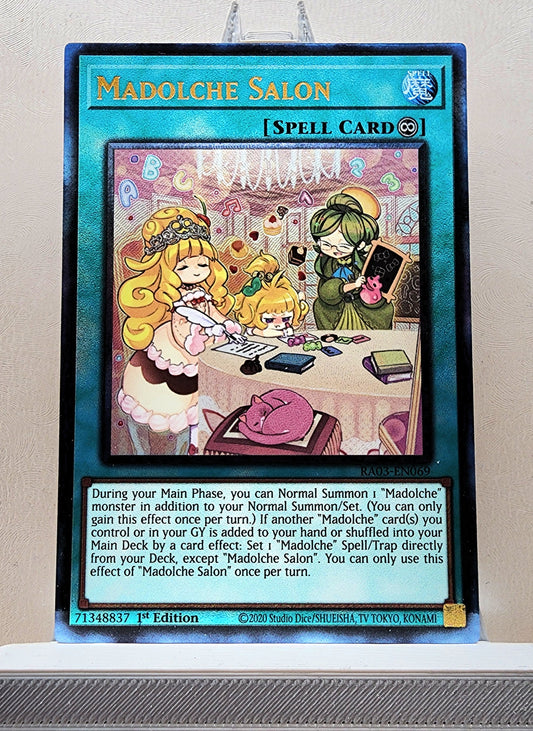 Yugioh! 1x Madolche Salon (RA03 - Prismatic Ultimate Rare) 1st Edition