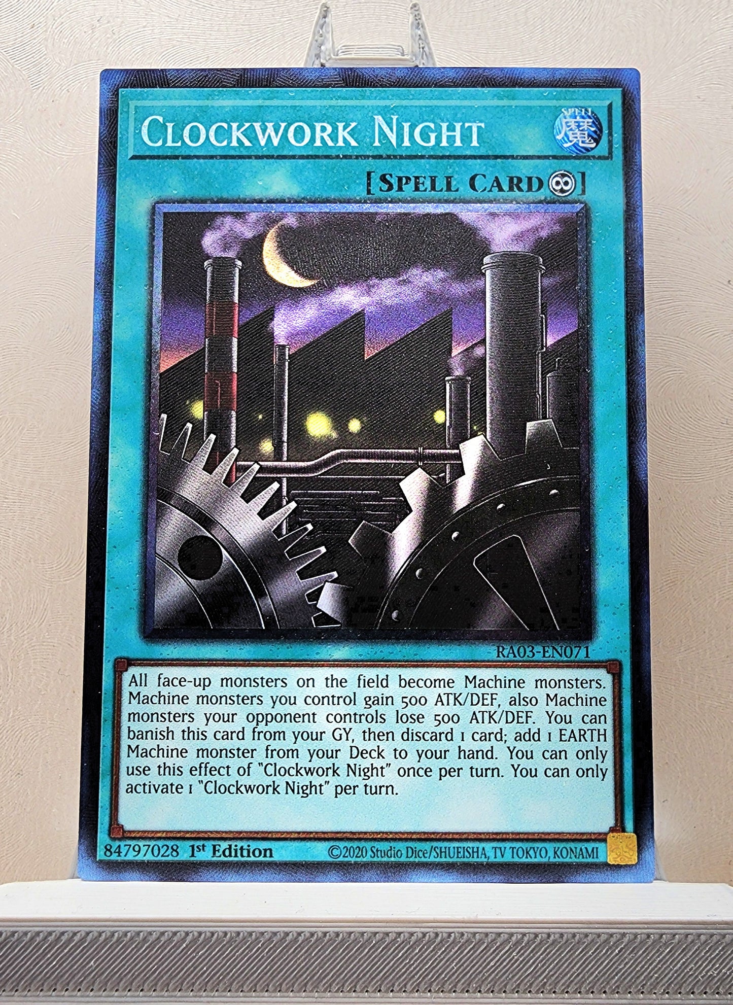 Yugioh! 1x Clockwork Night (RA03 - Prismatic Collectors Rare) 1st Edition