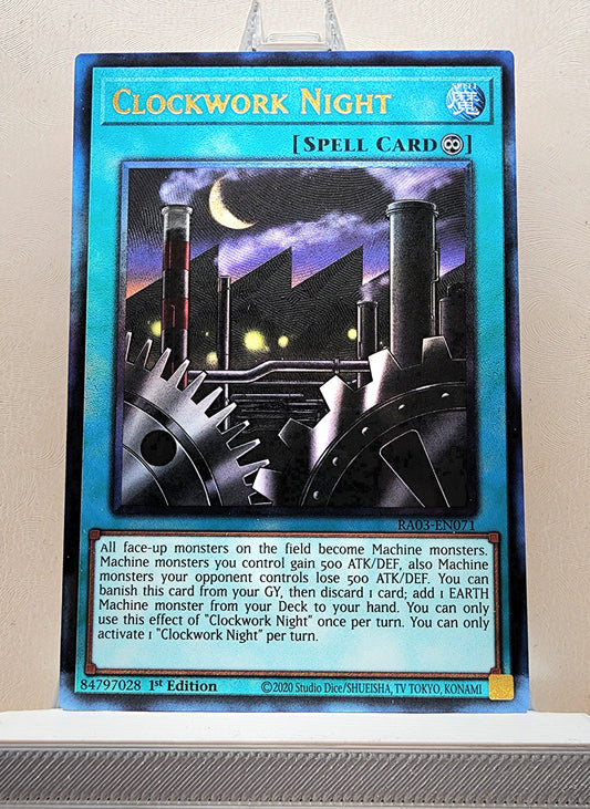 Yugioh! 1x Clockwork Night (RA03 - Prismatic Ultimate Rare) 1st Edition