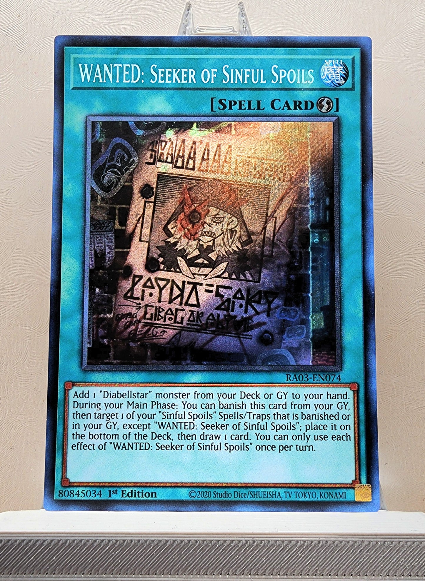 Yugioh! 1x WANTED: Seeker of Sinful Spoils (RA03 - Super Rare) 1st Edition