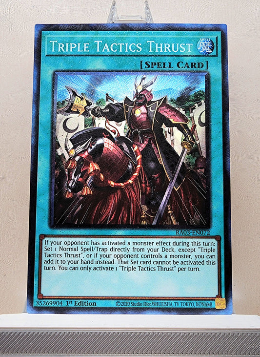 Yugioh! 1x Triple Tactics Thrust (RA03 - Prismatic Collectors Rare) 1st Edition