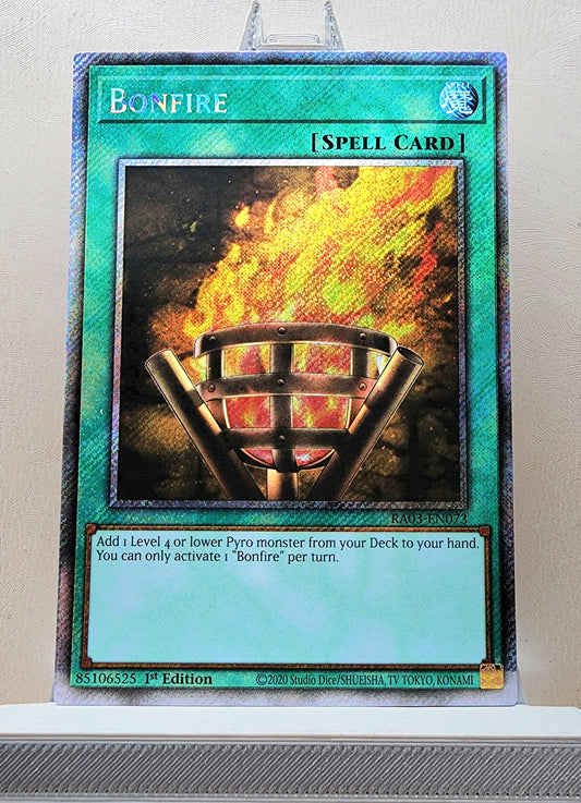 Yugioh! 1x Bonfire (RA03 - Platinum Secret Rare) 1st Edition