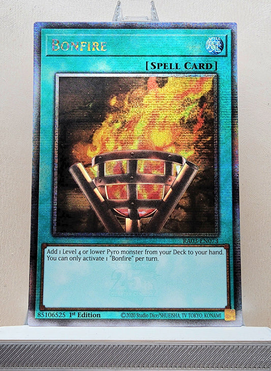 Yugioh! 1x Bonfire (RA03 - Quarter Century Secret Rare) 1st Edition