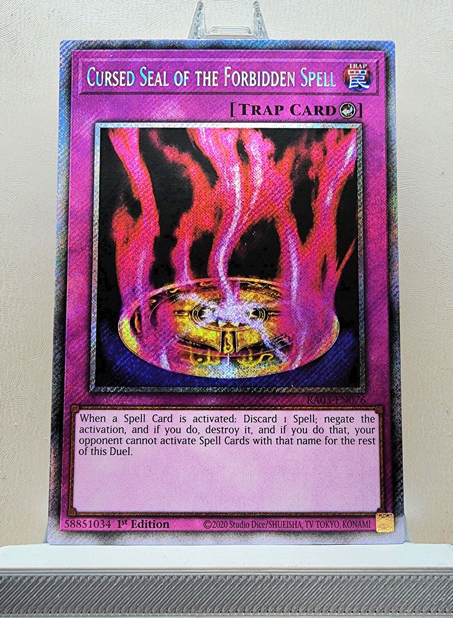 Yugioh! 1x Cursed Seal of the Forbidden Spell (RA03 - Platinum Secret Rare) 1st Edition