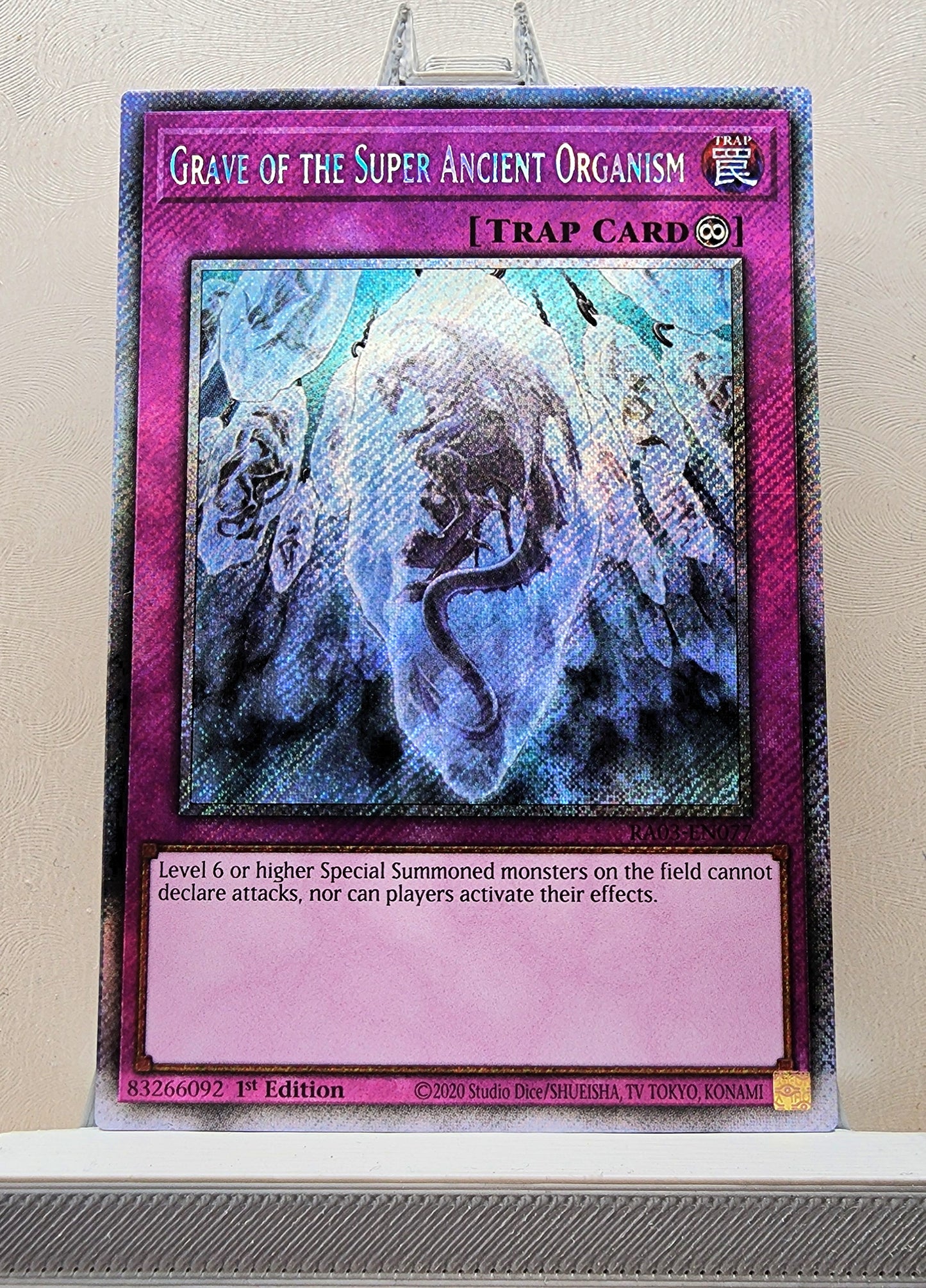 Yugioh! 1x Grave of the Super Ancient Organism (RA03 - Platinum Secret Rare) 1st Edition