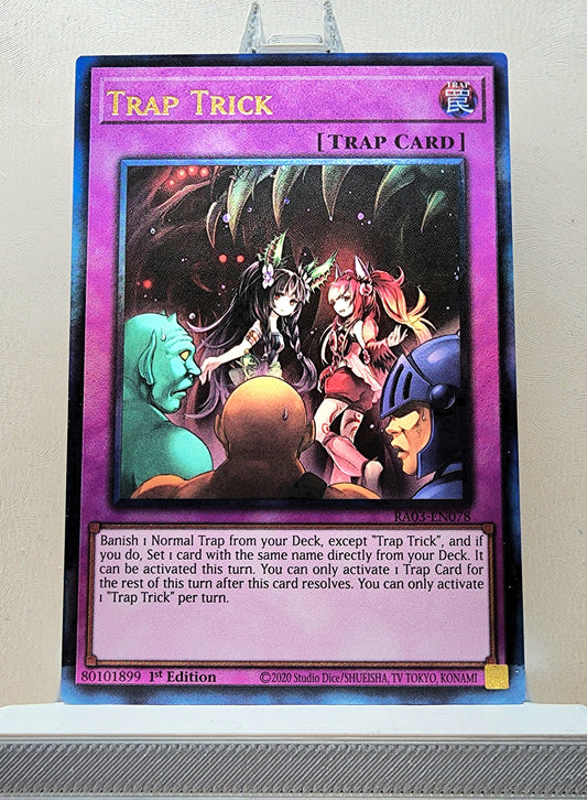 Yugioh! 1x Trap Trick (RA03 - Prismatic Ultimate Rare) 1st Edition