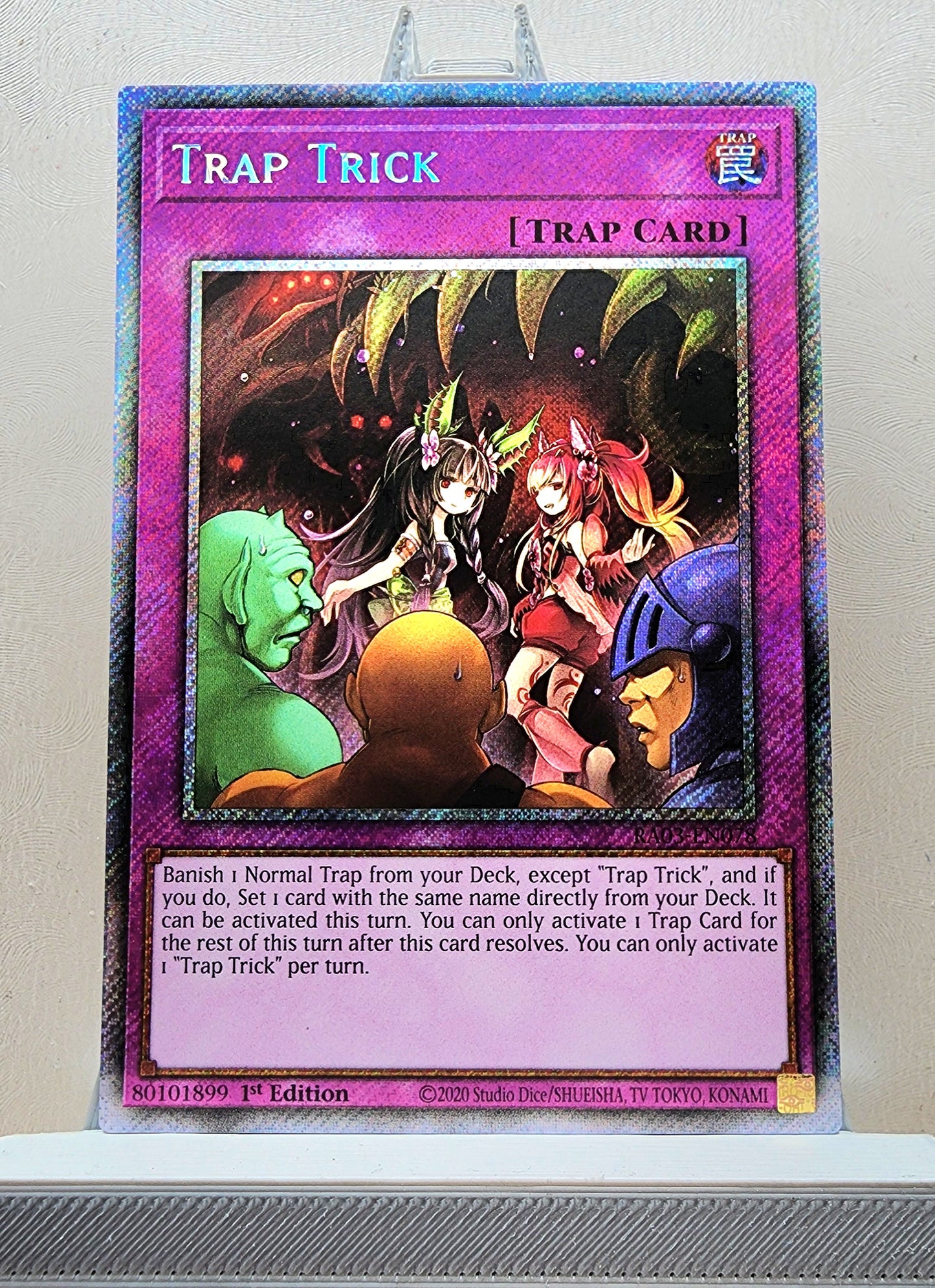 Yugioh! 1x Trap Trick (RA03 - Platinum Secret Rare) 1st Edition