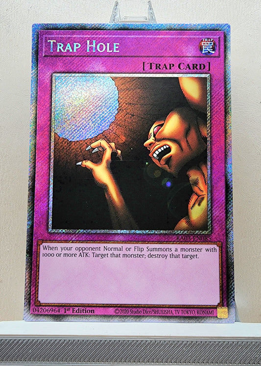 Yugioh! 1x Trap Hole (RA03 - Platinum Secret Rare) 1st Edition