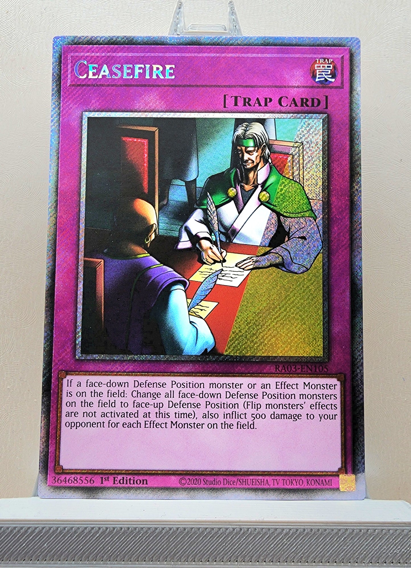 Yugioh! 1x Ceasefire (RA03 - Platinum Secret Rare) 1st Edition