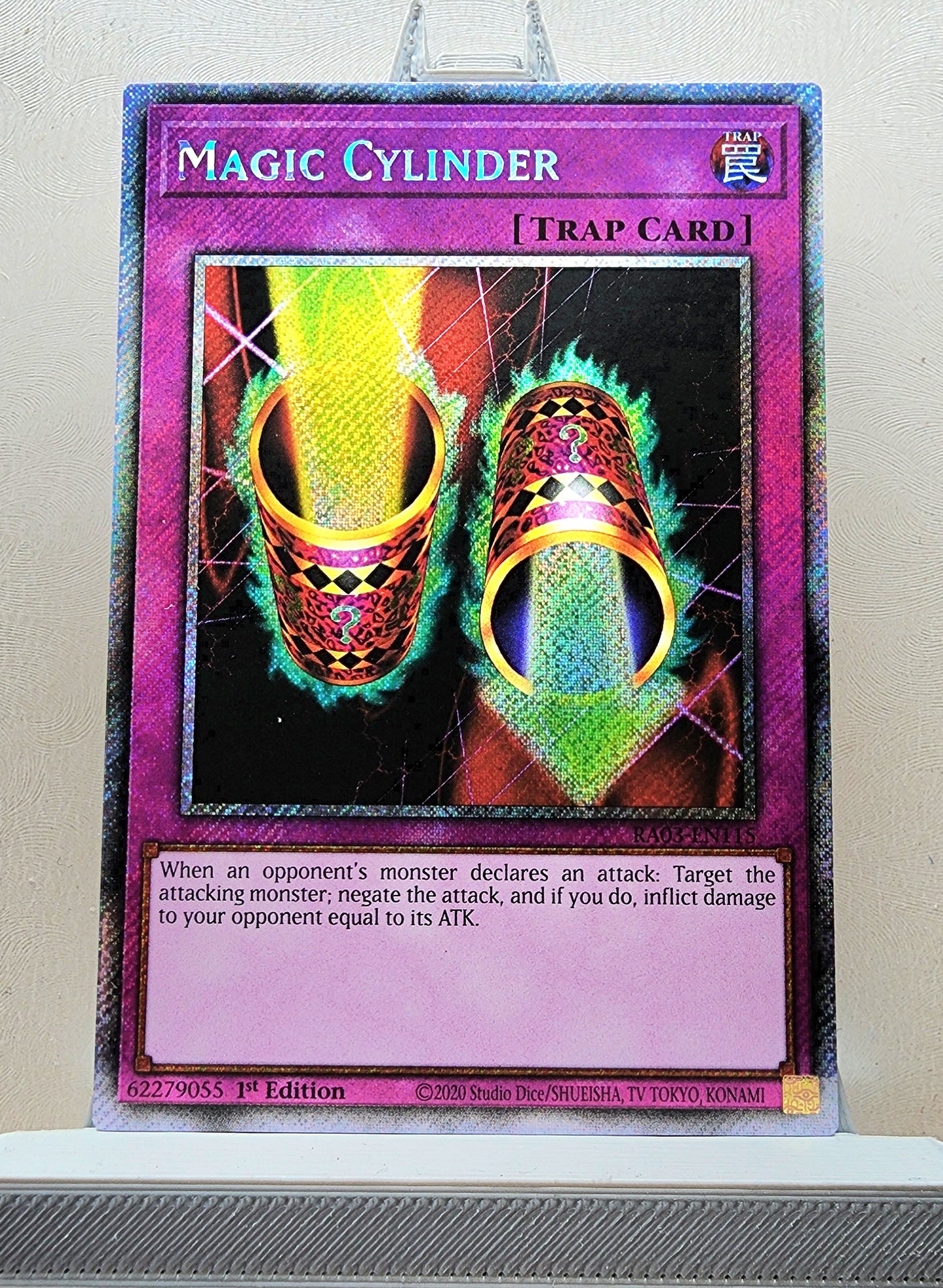 Yugioh! 1x Magic Cylinder (RA03 - Platinum Secret Rare) 1st Edition