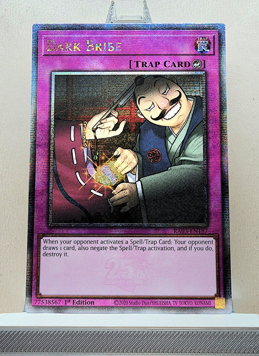 Yugioh! 1x Dark Bribe (RA03 - Quarter Century Secret Rare) 1st Edition