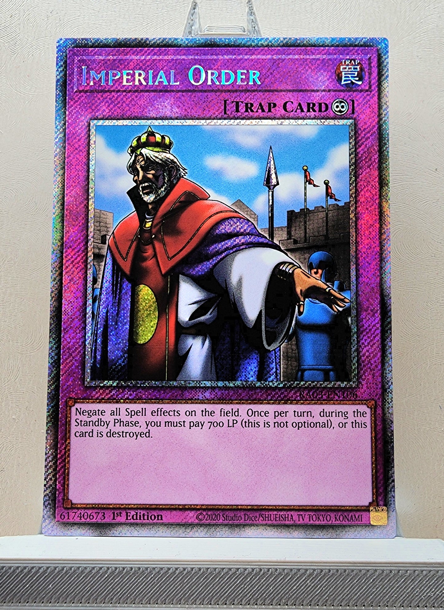 Yugioh! 1x Imperial Order (RA03 - Platinum Secret Rare) 1st Edition