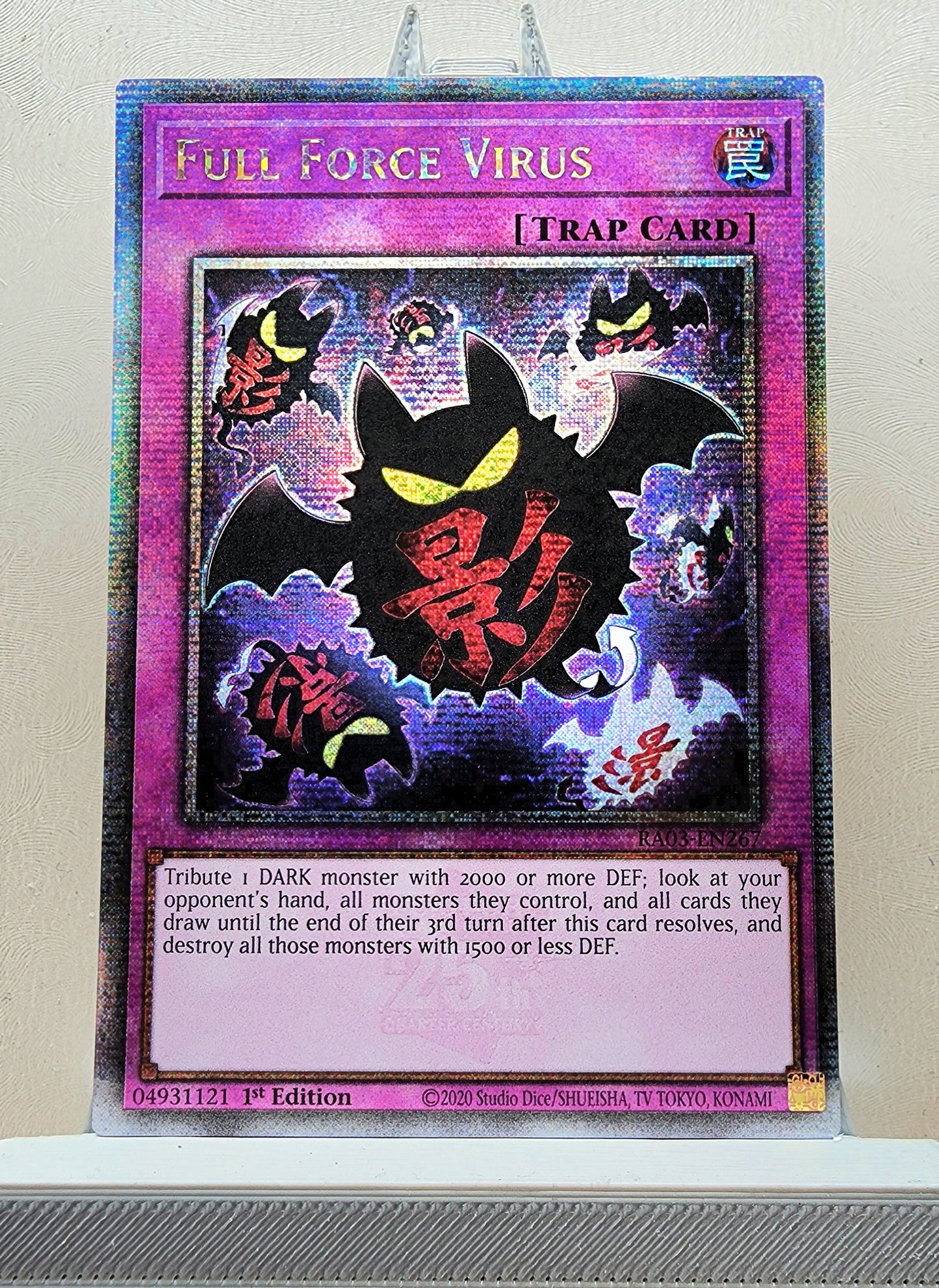 Yugioh! 1x Full Force Virus (RA03 - Quarter Century Secret Rare) 1st Edition