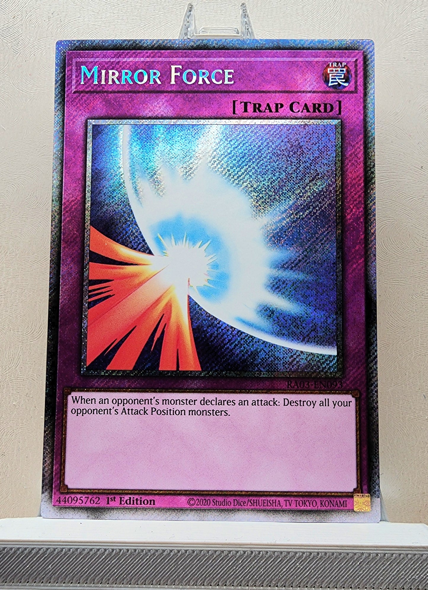 Yugioh! 1x Mirror Force (RA03 - Platinum Secret Rare) 1st Edition