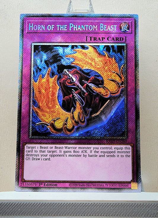 Yugioh! 1x Horn of the Phantom Beast (RA03 - Platinum Secret Rare) 1st Edition