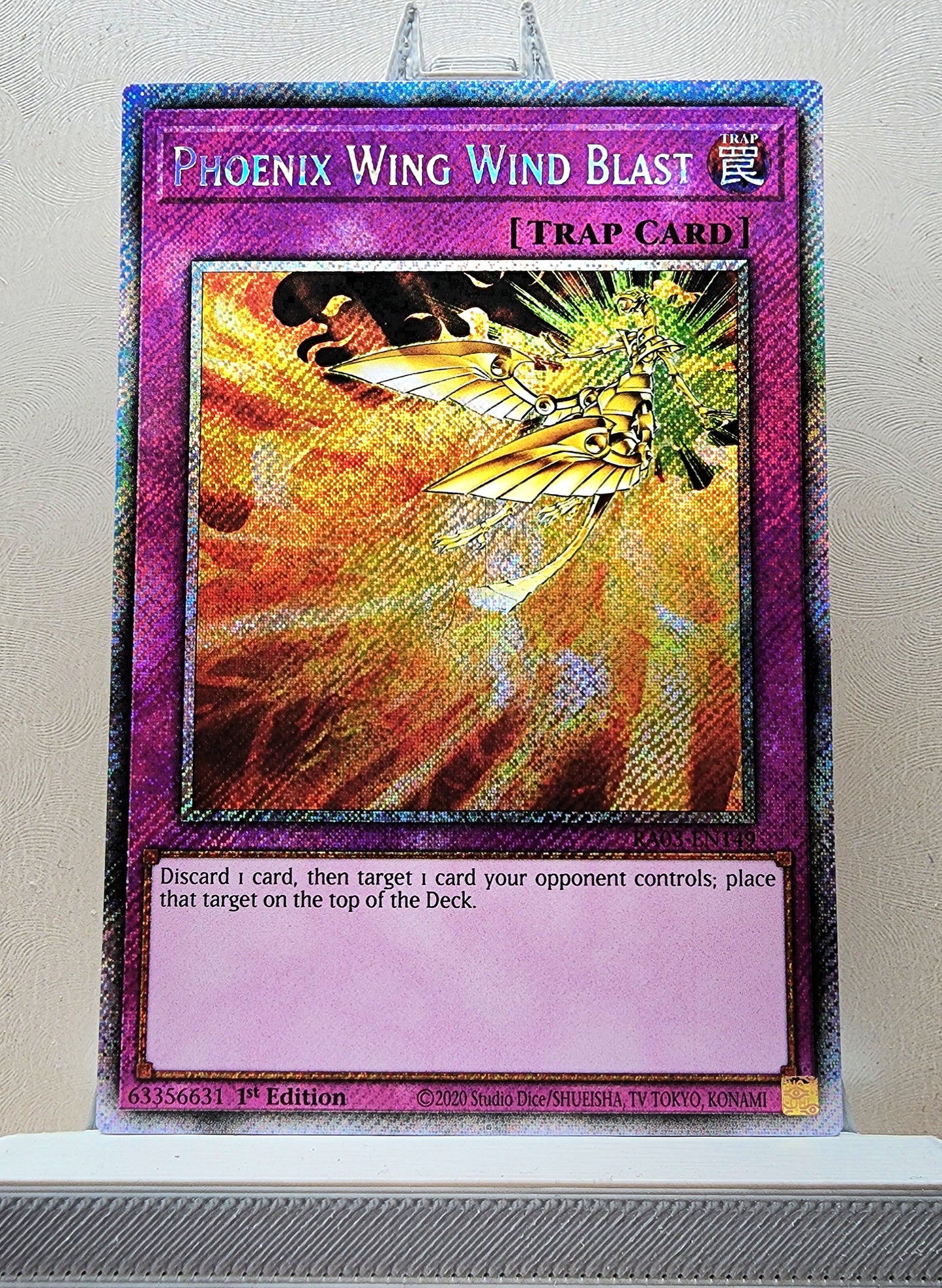 Yugioh! 1x Phoenix Wing Wind Blast (RA03 - Platinum Secret Rare) 1st Edition