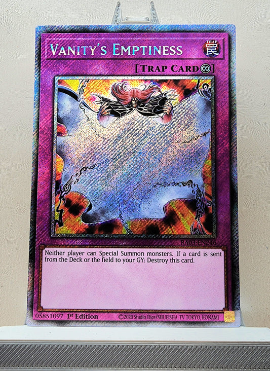 Yugioh! 1x Vanity's Emptiness (RA03 - Platinum Secret Rare) 1st Edition