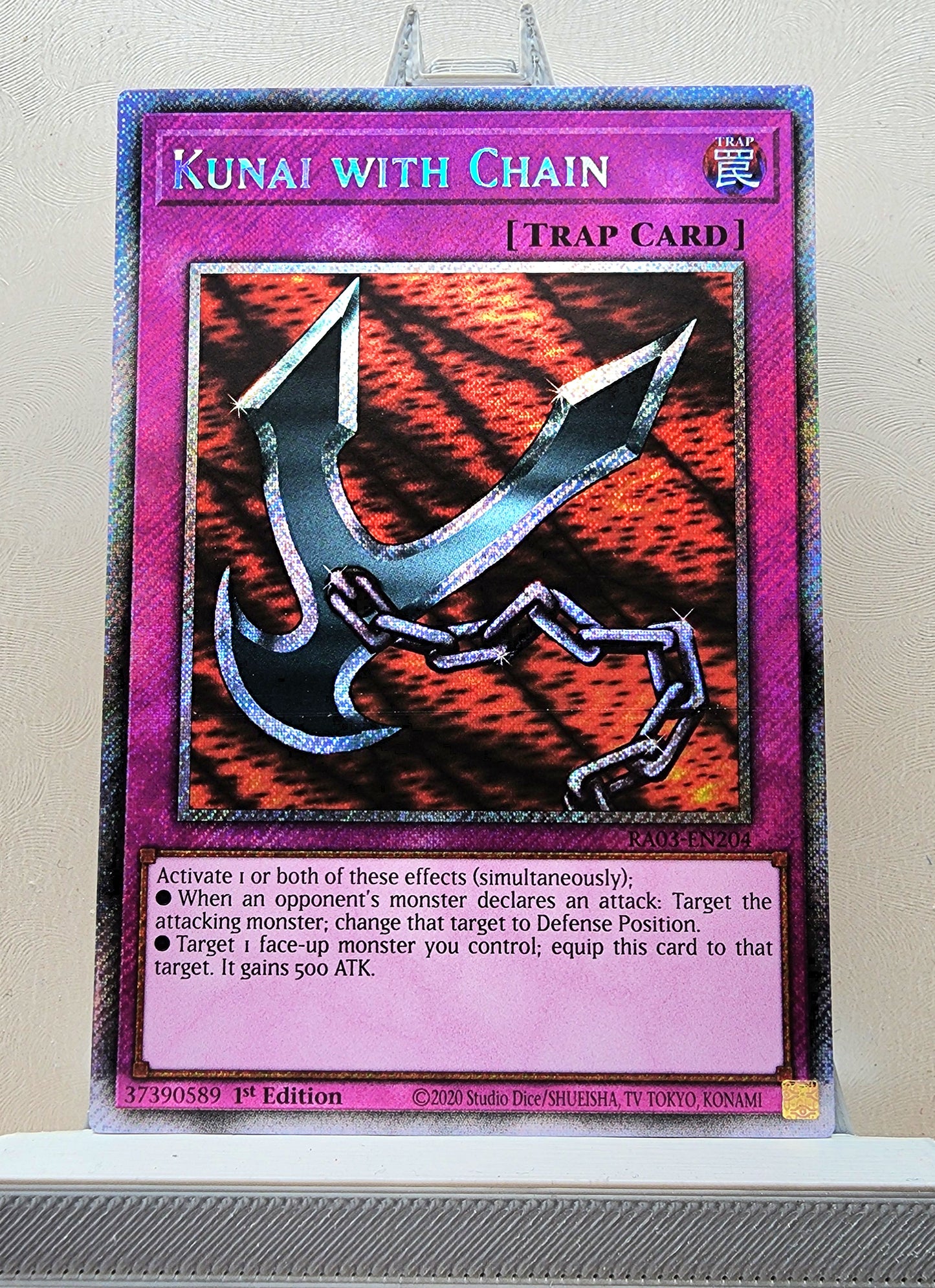 Yugioh! 1x Kunai with Chain (RA03 - Platinum Secret Rare) 1st Edition