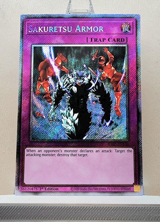 Yugioh! 1x Sakuretsu Armor (RA03 - Platinum Secret Rare) 1st Edition