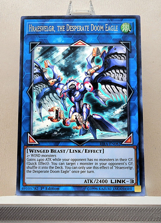 Yugioh! 1x Hraesvelgr, the Desperate Doom Eagle (RIRA - Rare) 1st/Unli Edition