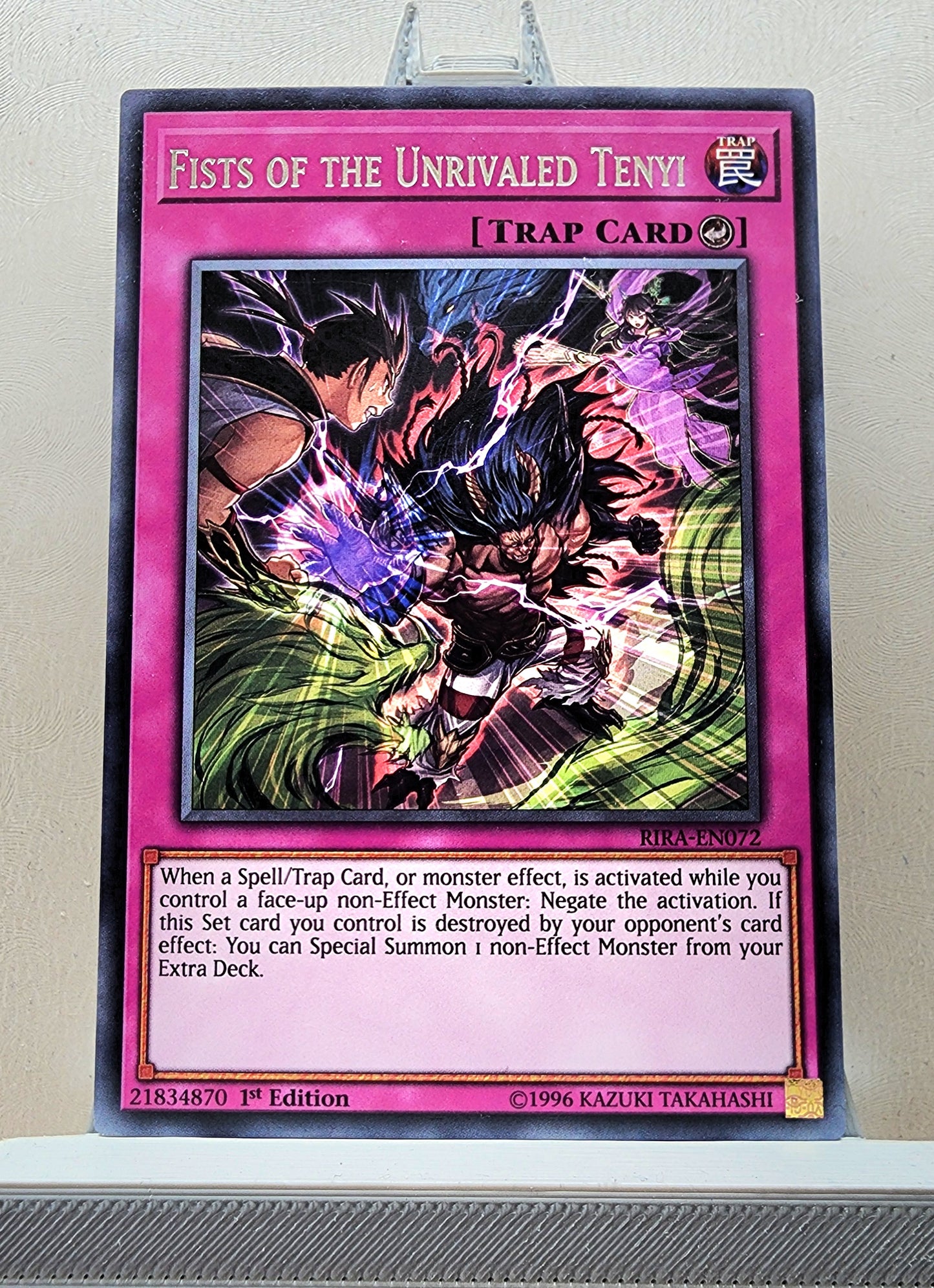 Yugioh! 1x Fists of the Unrivaled Tenyi (RIRA - Rare) 1st/Unli Edition