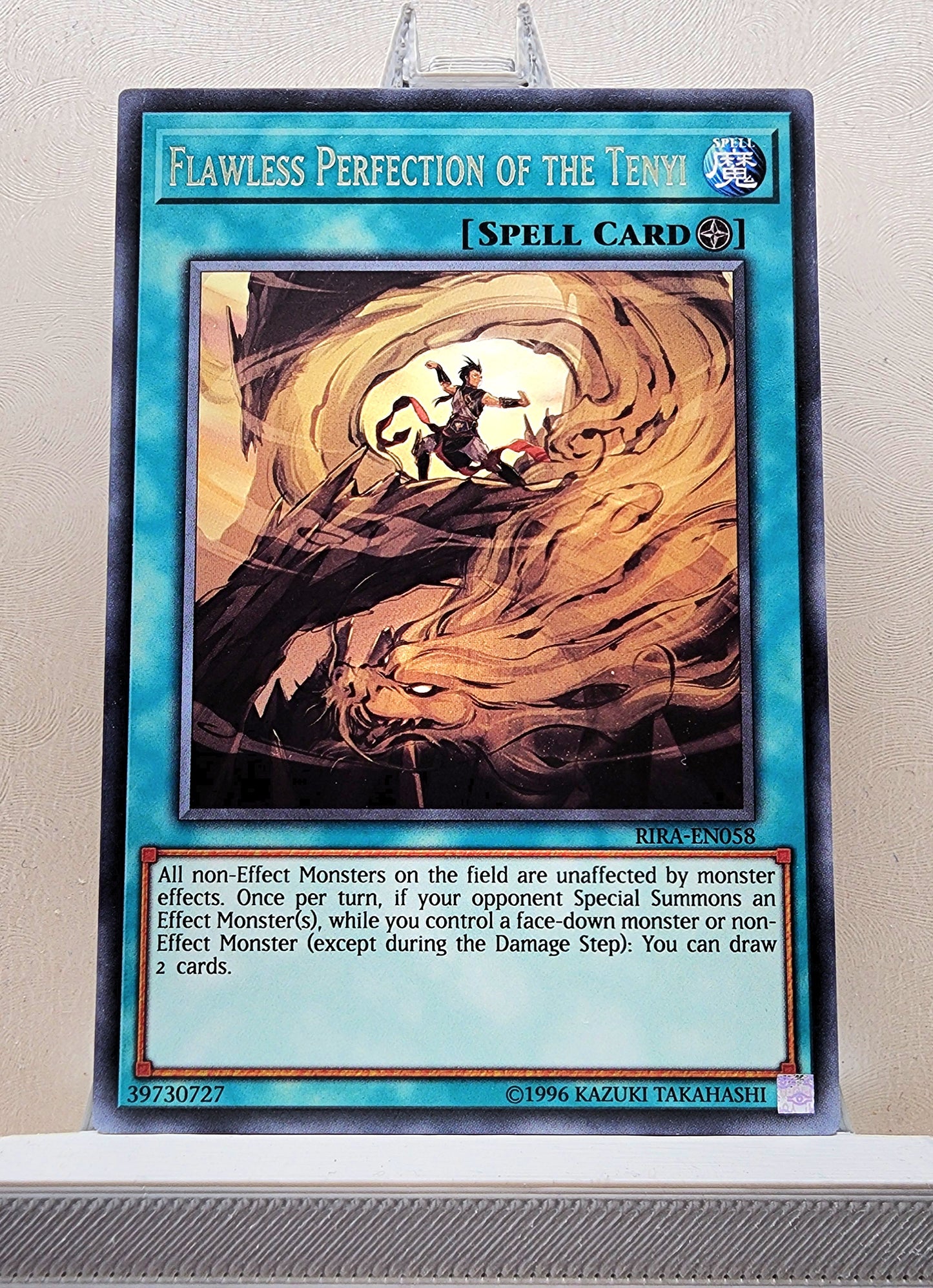 Yugioh! 1x Flawless Perfection of the Tenyi (RIRA - Rare) 1st/Unli Edition