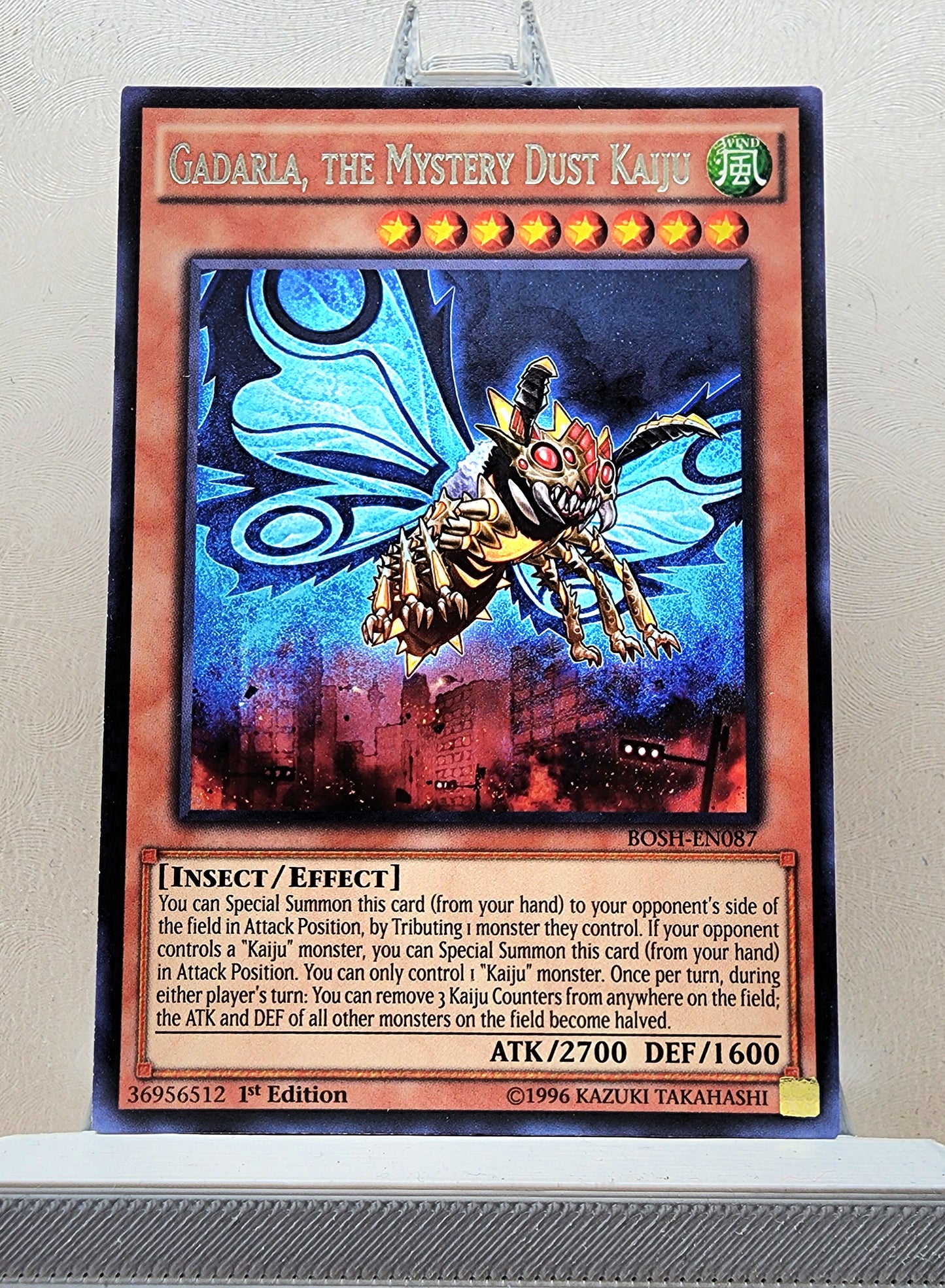 Yugioh! 1x Gadarla, the Mystery Dust Kaiju (BOSH - Rare) 1st Edition