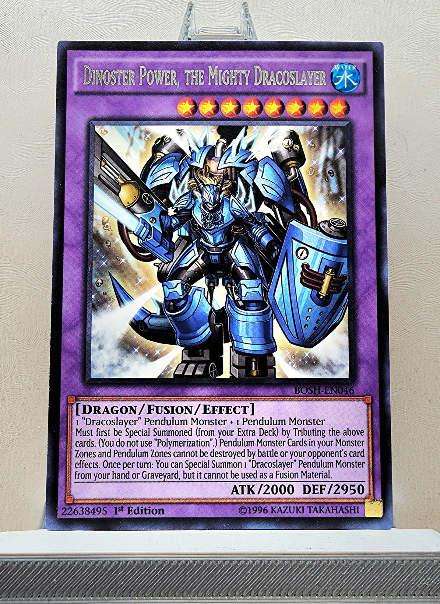 Yugioh! 1x Dinoster Power, the Mighty Dracoslayer (BOSH - Rare) 1st/Unli Edition