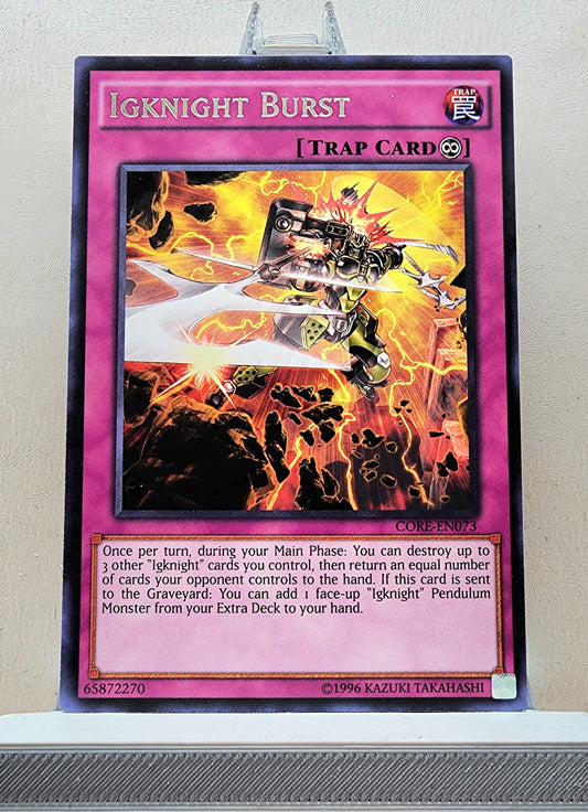 Yugioh! 1x Igknight Burst (CORE - Rare) 1st/Unli Edition