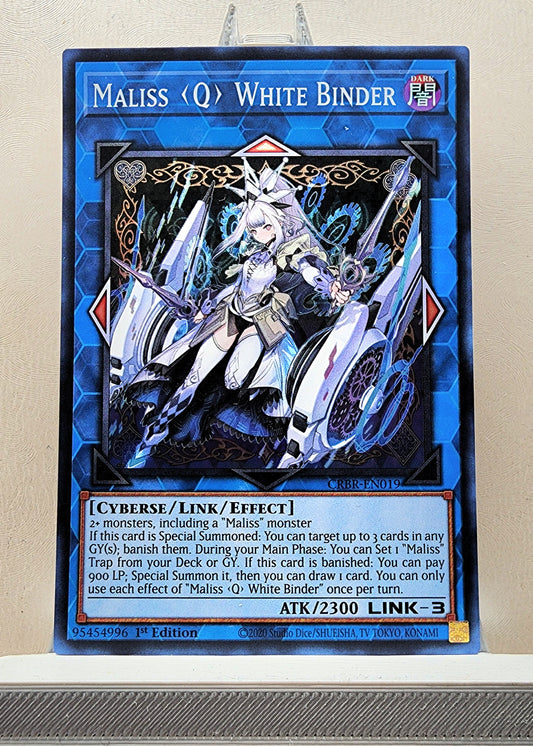 Yugioh! 1x Maliss <Q> White Binder (CRBR - Super Rare) 1st Edition