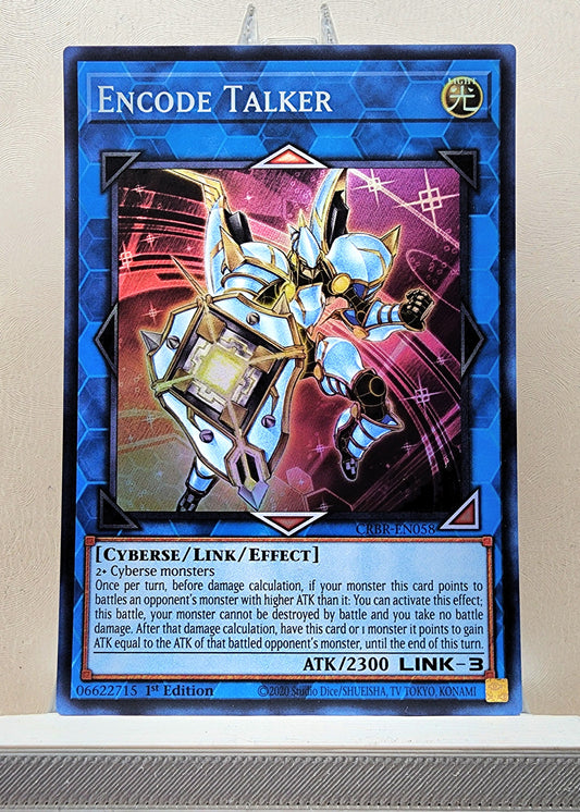 Yugioh! 1x Encode Talker (CRBR - Super Rare) 1st Edition