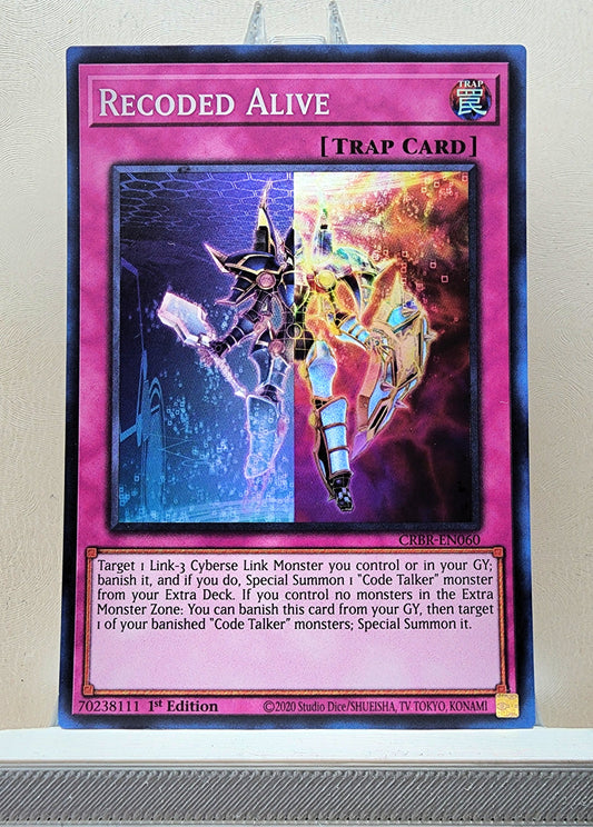 Yugioh! 1x Recoded Alive (CRBR - Super Rare) 1st Edition