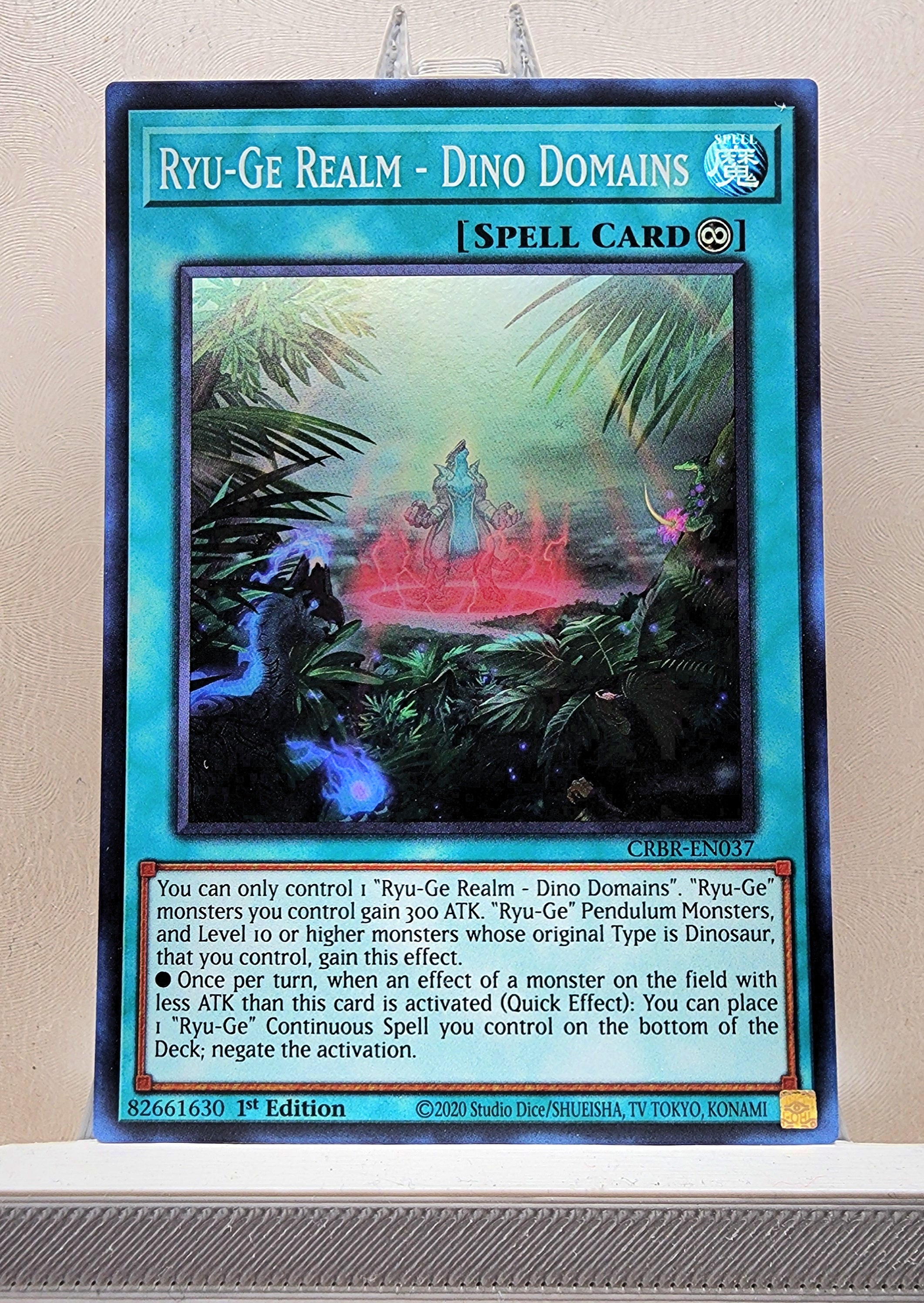 Inside Ryu Domain Yugioh! 1x Ryu-Ge Realm - Dino Domains (CRBR - Super Rare) 1st Edition ...