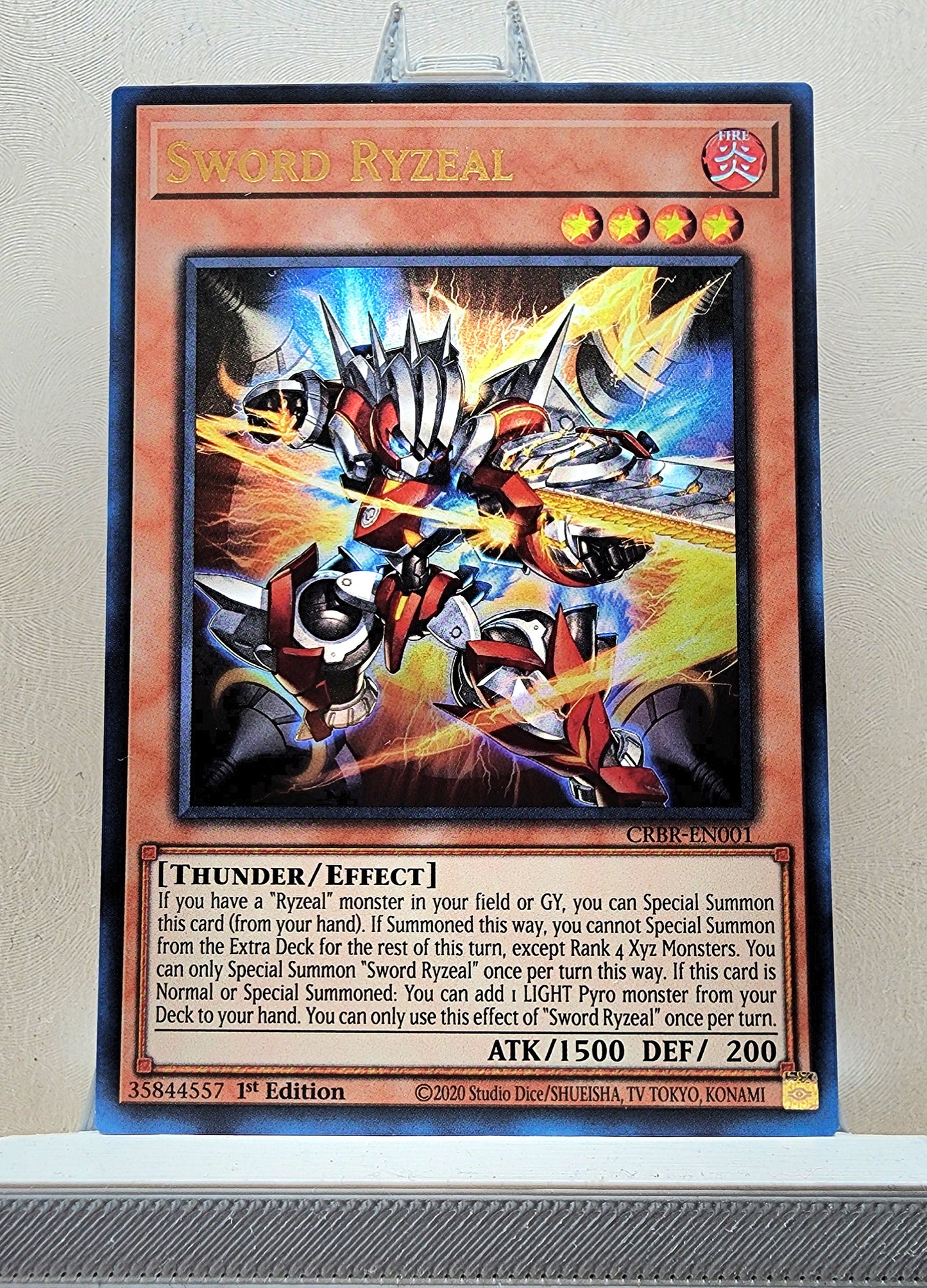 Yugioh! 1x Sword Ryzeal (CRBR - Ultra Rare) 1st Edition