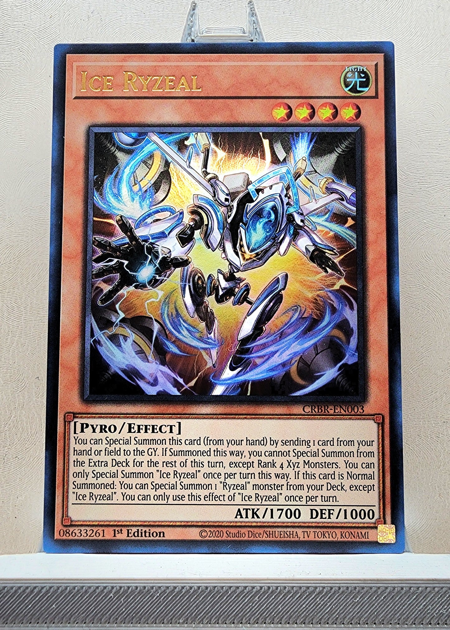 Yugioh! 1x Ice Ryzeal (CRBR - Ultra Rare) 1st Edition