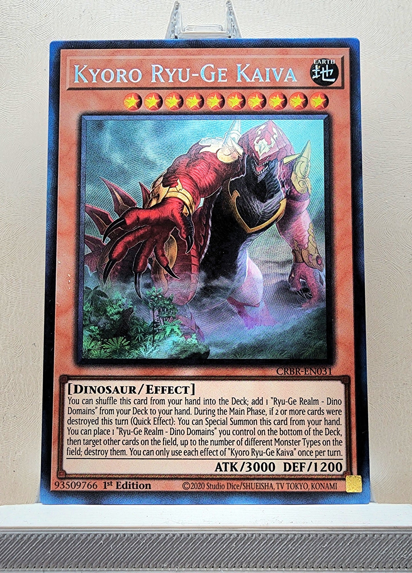 Yugioh! 1x Kyoro Ryu-Ge Kaiva (CRBR - Collectors Rare) 1st Edition