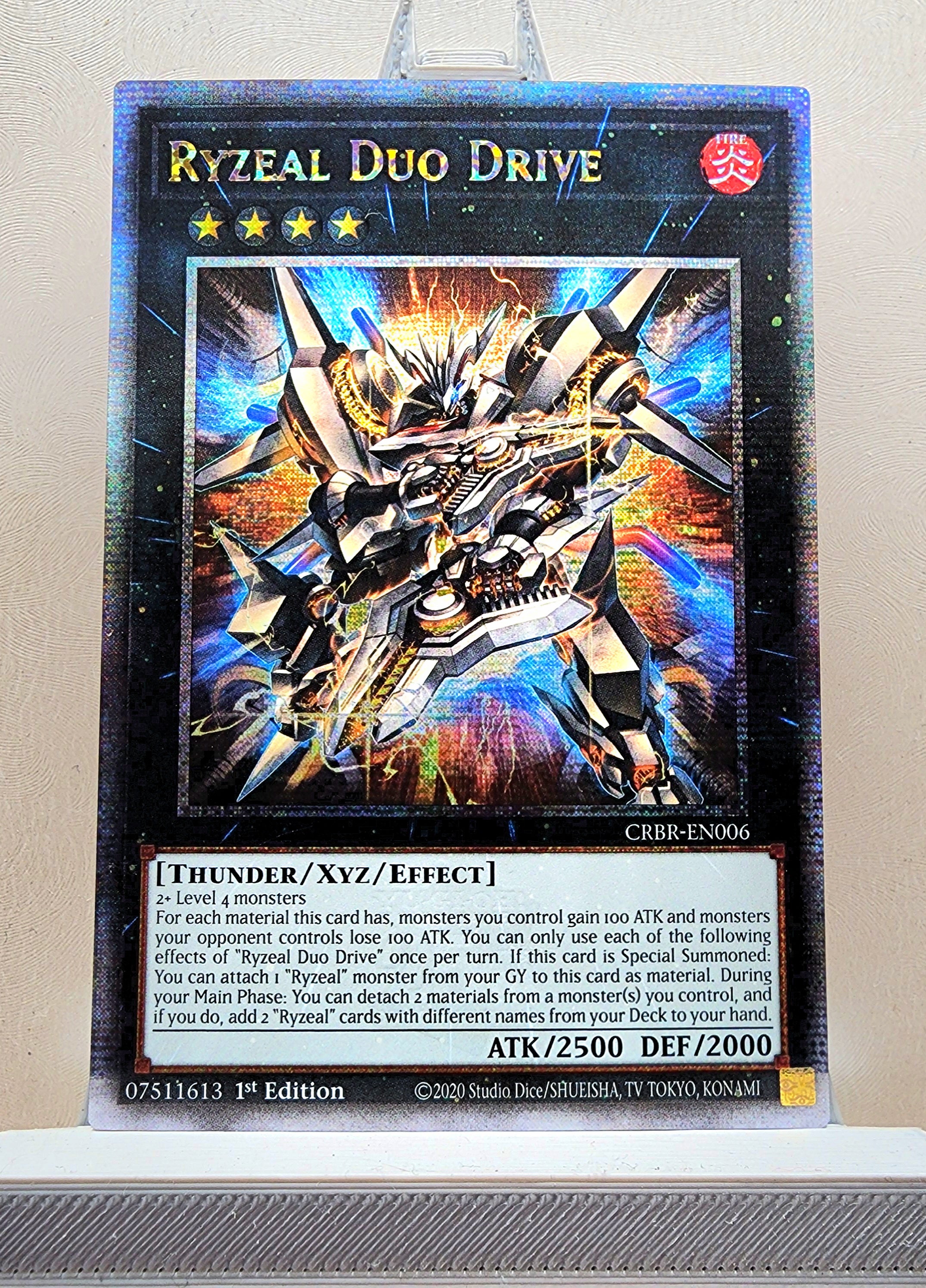 Yugioh! 1x Ryzeal Duo Drive (CRBR - Quarter Century Secret Rare) 1st E ...
