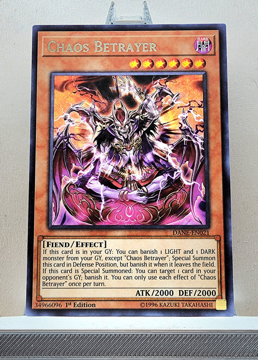 Yugioh! 1x Chaos Betrayer (DANE - Rare) 1st/Unli Edition