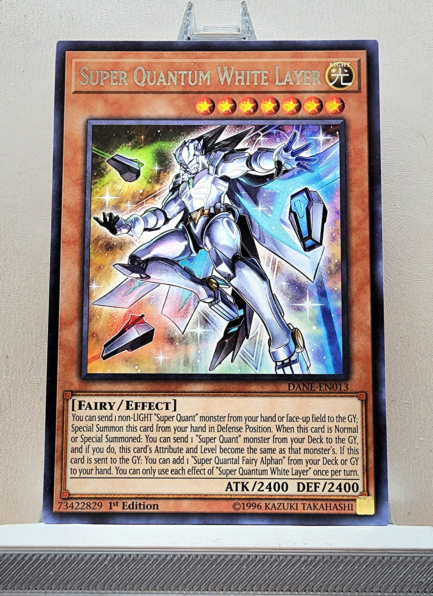 Yugioh! 1x Super Quantum White Layer (DANE - Rare) 1st/Unli Edition