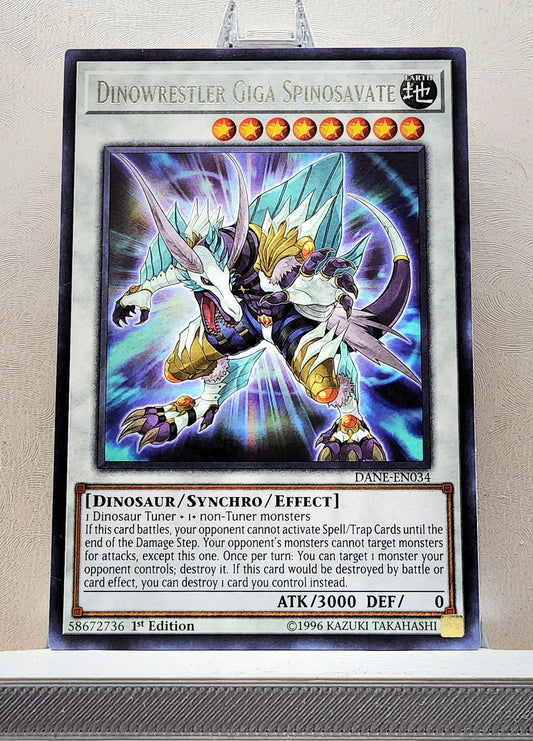 Yugioh! 1x Dinowrestler Giga Spinosavate (DANE - Rare) 1st/Unli Edition