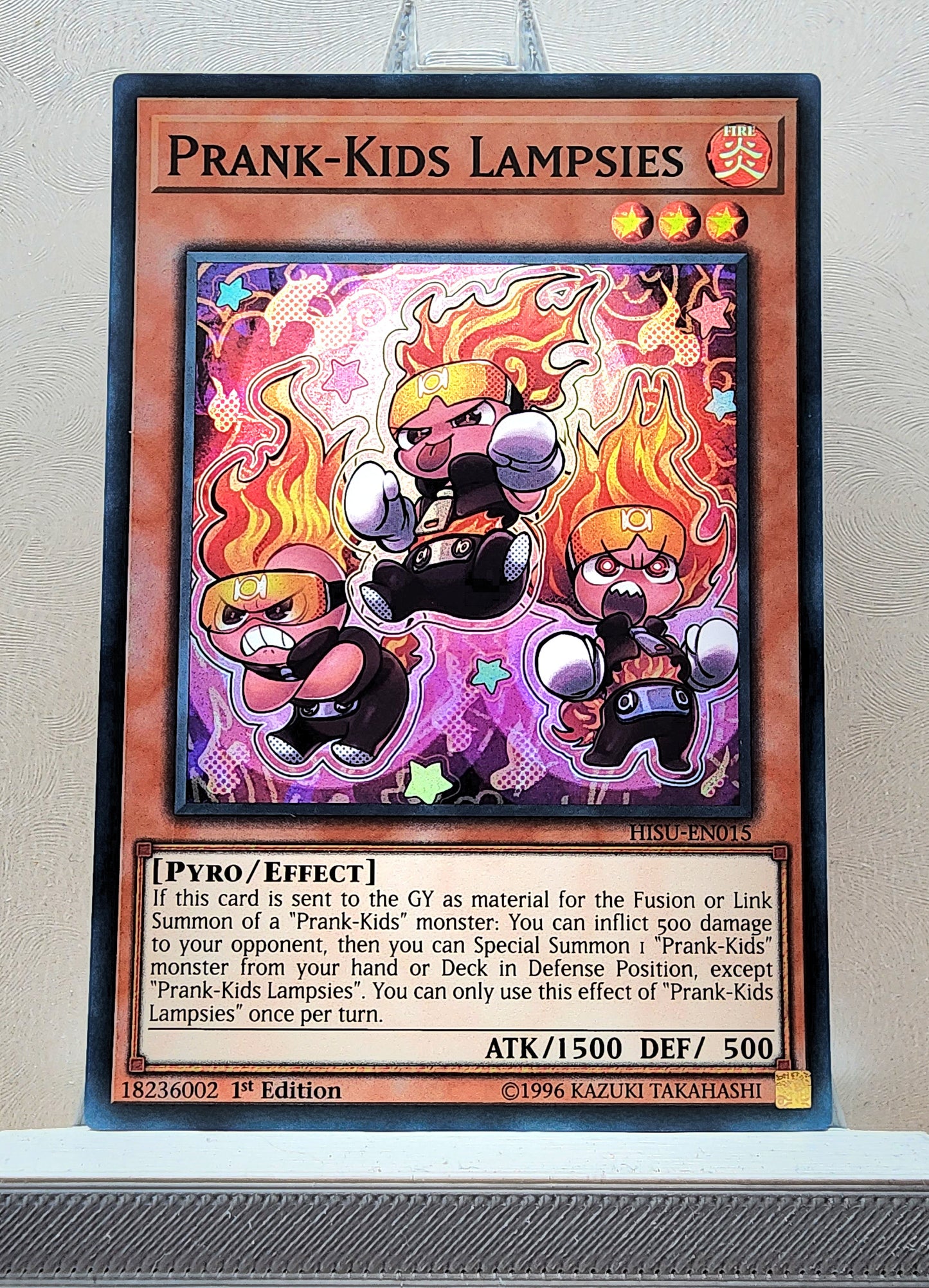 Yugioh! 1x Prank-Kids Lampsies (HISU - Super Rare) 1st Edition