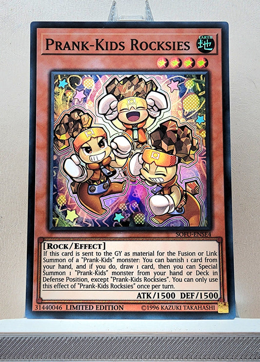 Yugioh! 1x Prank-Kids Rocksies (SOFU - Super Rare) Limited Edition