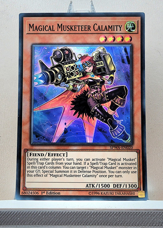 Yugioh! 1x Magical Musketeer Calamity (SPWA - Super Rare) 1st Edition